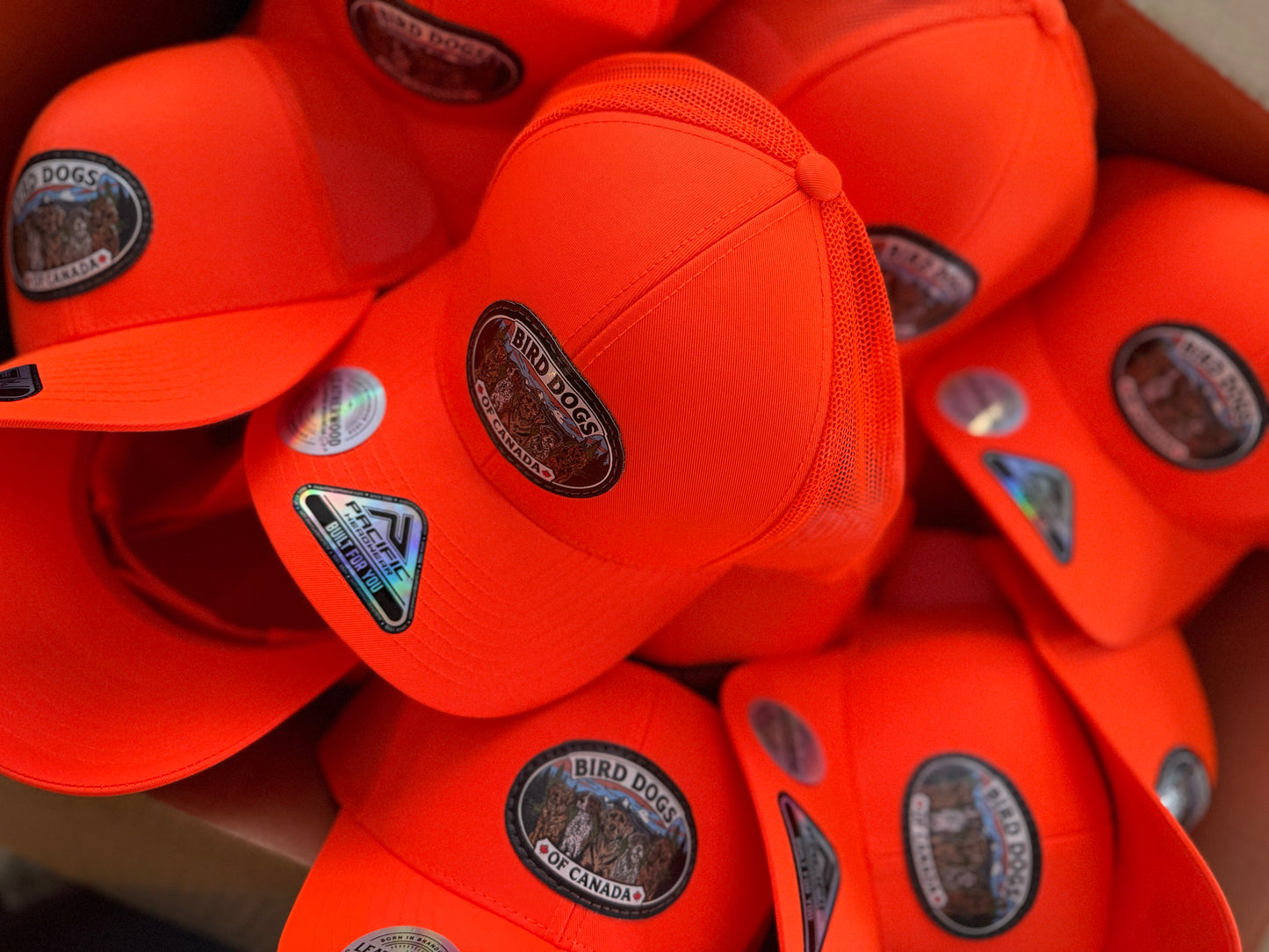 The Field Patch Hat – Hunter Hi-Vis Leather Edition